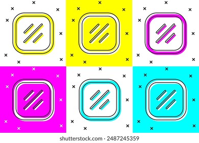 Set Steak meat icon isolated on color background.  Vector