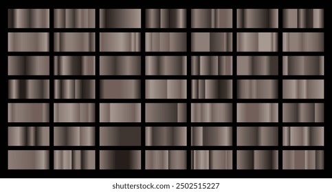 Set of steel texture background. Steel background texture. Steel metal background templates. Metal gradient collection. Vector illustration