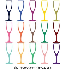 Set: stemware for alcoholic drinks  