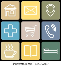 A set of stencils for map icons.