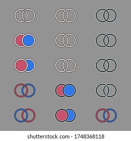set of stereo icons eps