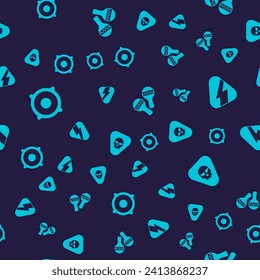 Set Stereo speaker, Guitar pick, Maracas and  on seamless pattern. Vector