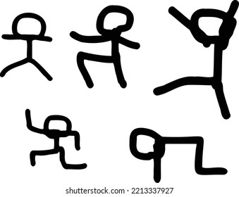 Set of stick figures (pictograms)