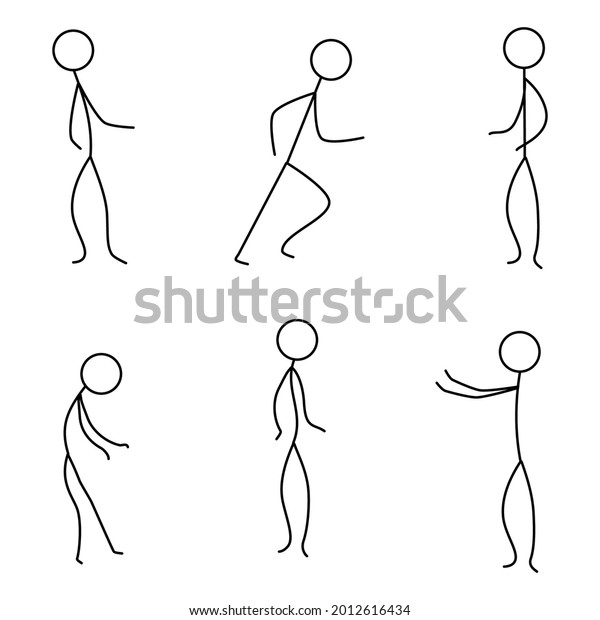 Set Stick Figures Presentation Stick Men Stock Vector (Royalty Free ...