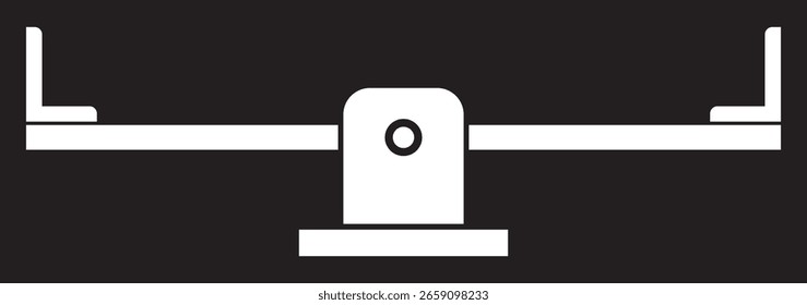 Conjunto de figuras de palo balanceador en un fondo blanco. Estilo plano, Ilustración vectorial. 