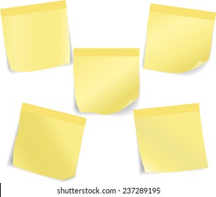 Set of stick notes. Vector illustration Eps 8.