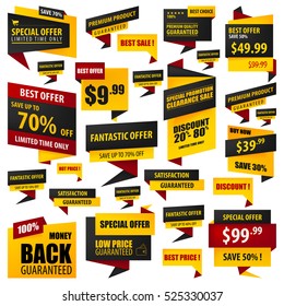 Set of sticker and banner,Vector EPS10,Modern label and element.
