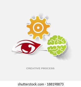 Set of sticker design. Creative process