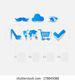 Set of sticker design. Online shopping concept