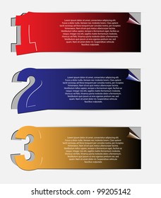 set of stickers and banners for text vector