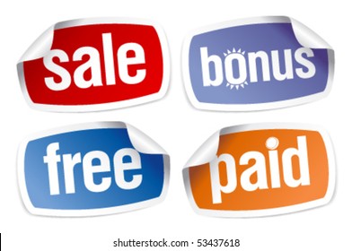 Set of stickers for best sales