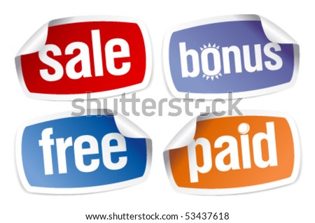 Set of stickers for best sales
