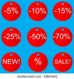 Set of stickers for best sales. Vector