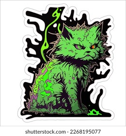 Un conjunto de stickers con un monstruoso gato verde con contornos delineados, perfecto para cortar. Ideal para crear llamativos decorados y decoraciones. Disponible en varios formatos de archivo.
