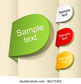 set from stickers in form presents