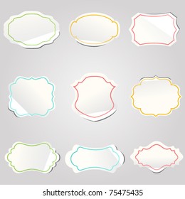 Set of stickers, frames