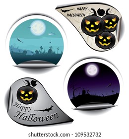 Set of stickers for Halloween
