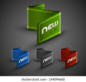 Set of stickers, labels, tags. Vector template design