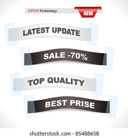 Set of stickers and labels or tags. Vector. Business concept.