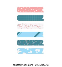 Set of stickers, laptop labels in light colours.  Vector illustration