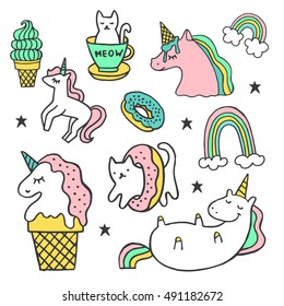 Imagenes Fotos De Stock Y Vectores Sobre Stickers Unicorn