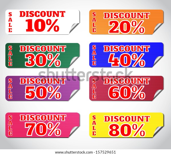 Set Stickers Premium Design Numbers Stock Vector (Royalty Free ...