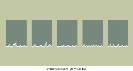 set of stickers, vector, blank, colorful, rectangular, paper, blank