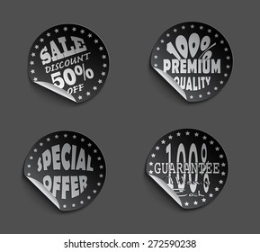 set of  stickers, vector illustration