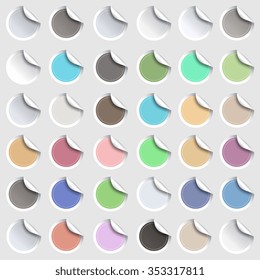 Set of stickers. Vector illustration
