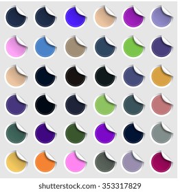 Set of stickers. Vector illustration
