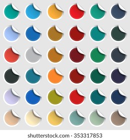 Set of stickers. Vector illustration
