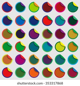 Set of stickers. Vector illustration
