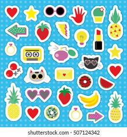 Set of stickers. Vector illustration