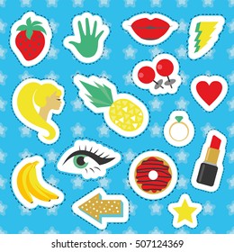 Set of stickers. Vector illustration