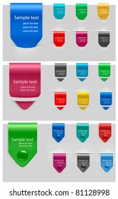 Conjunto de stickers. Ilustración vectorial.