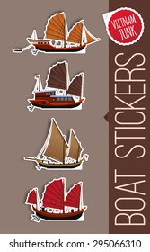 Set of stickers Vietnam Junk (ship).
