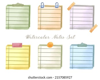 Set of sticky note memo for bullet journal and to do list sticker