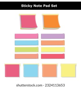 Set Of Sticky Note Pad Illustration