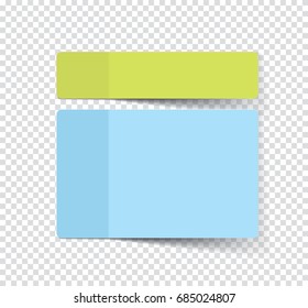 Conjunto de pegatinas con sombra aisladas sobre un fondo transparente. Vector.
