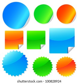 Set Sticky Web Icons Stock Vector (Royalty Free) 100828924 | Shutterstock