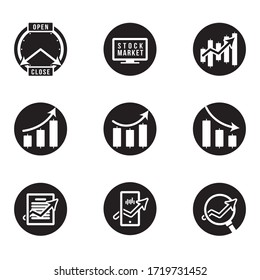 Set of Stock Market Analysis icons. Contains such Icons as Gainers, Losers, Bear, Bull, and more Editable Stroke