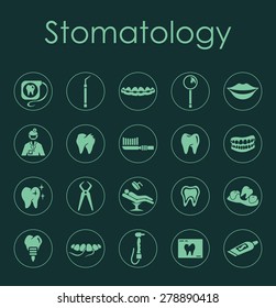 It is a set of stomatology simple web icons