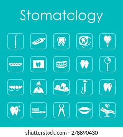 It is a set of stomatology simple web icons