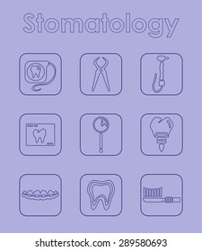 It is a set of stomatology simple web icons