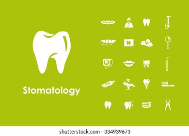 It is a set of stomatology simple web icons