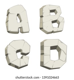 set of Stone Vector Alphabet