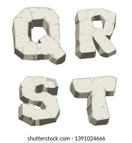 set of Stone Vector Alphabet