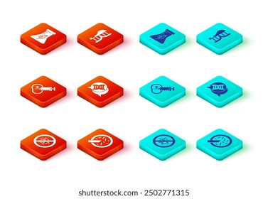 Set Stop GMO, Petri dish with bacteria, Genetically modified meat, DNA symbol, chicken and Test tube and flask icon. Vector