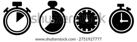 set stopwatch icon, Digital stopwatch, fast stopwatch, timer symbol design vector illustration