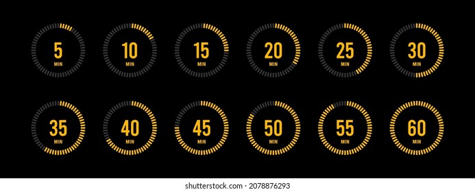 Set mit Stoppuhr-Symbolen